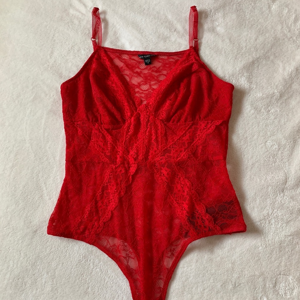 Sexy Red lace body suit